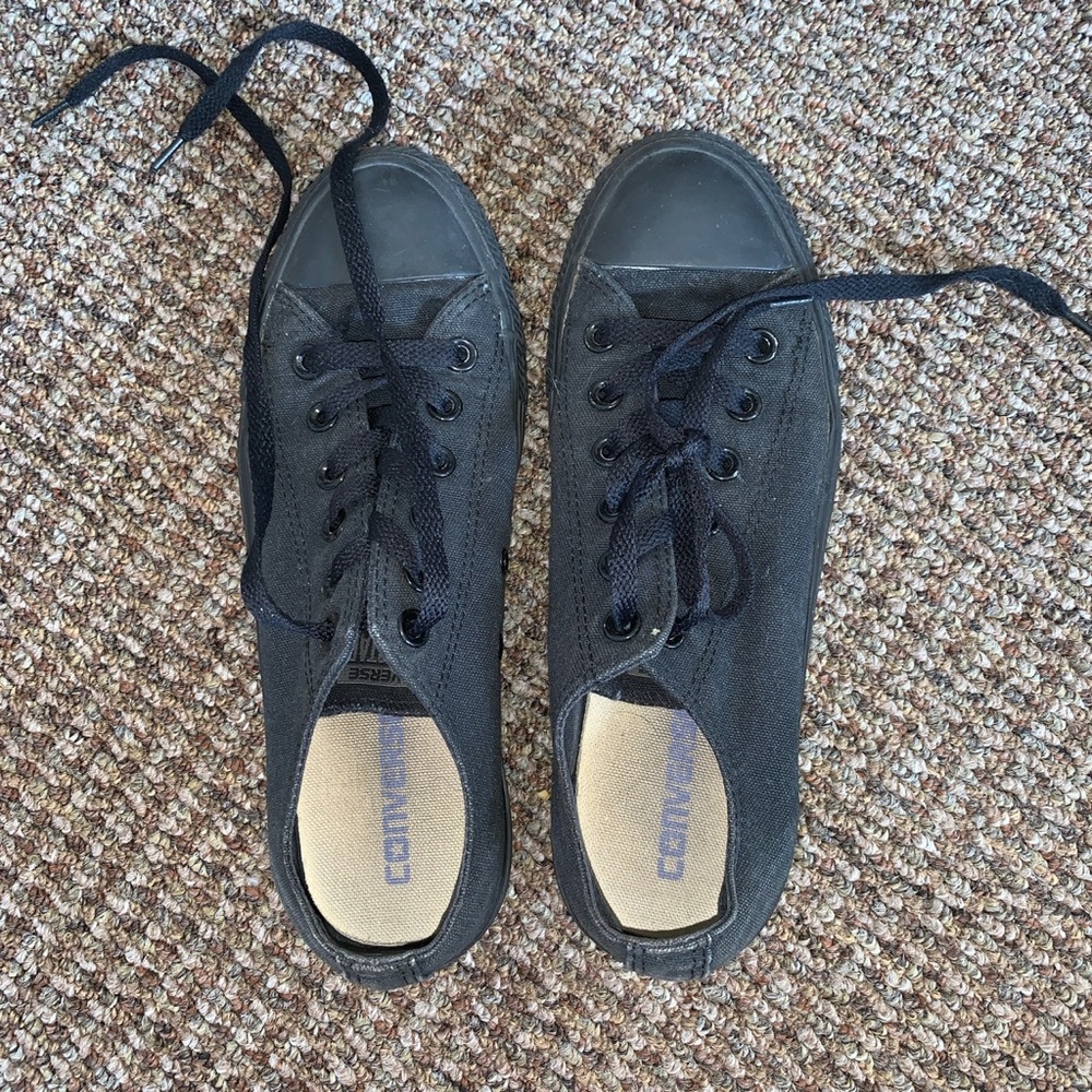 All Black Converse All Star Size 7.5 (Women)